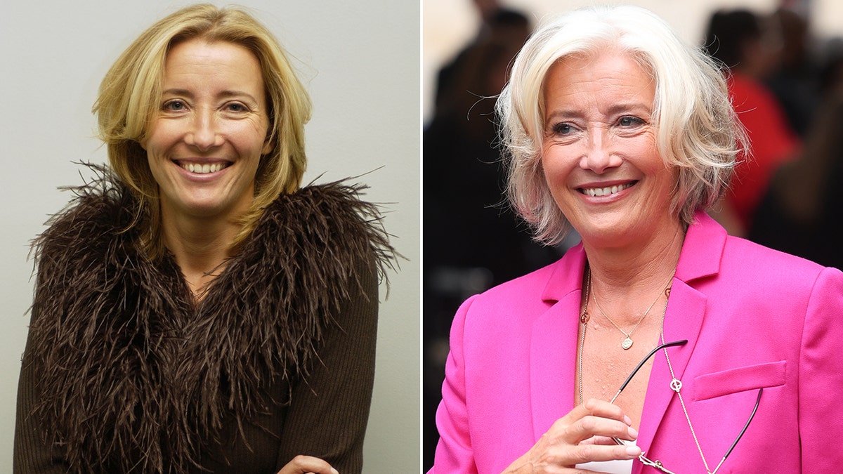 Emma Thompson then and now split