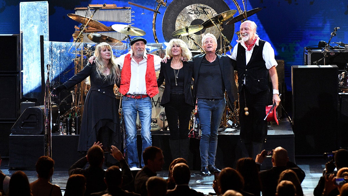 Christine McVie and Stevie Nicks with Fleetwood Mac