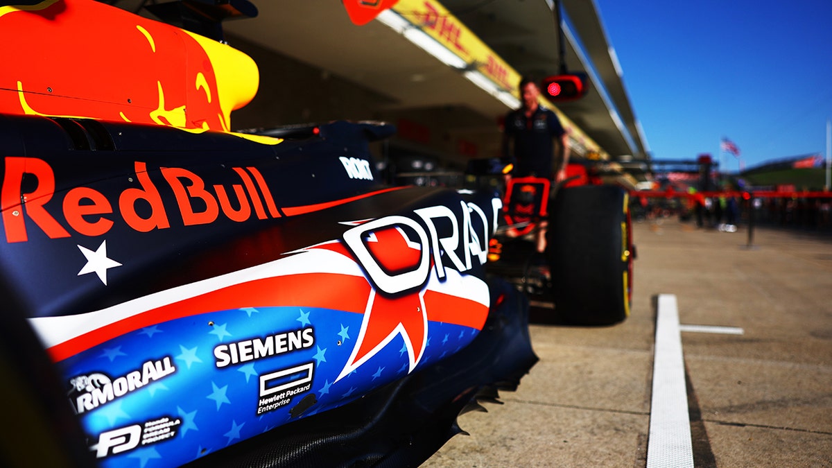 The special edition Red Bull Racing livery