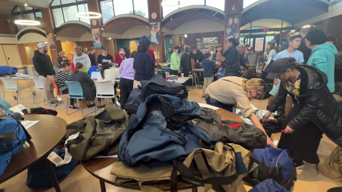 Gear and supplies being packed