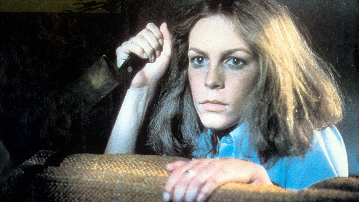Jamie Lee Curtis in a scene from "Halloween"