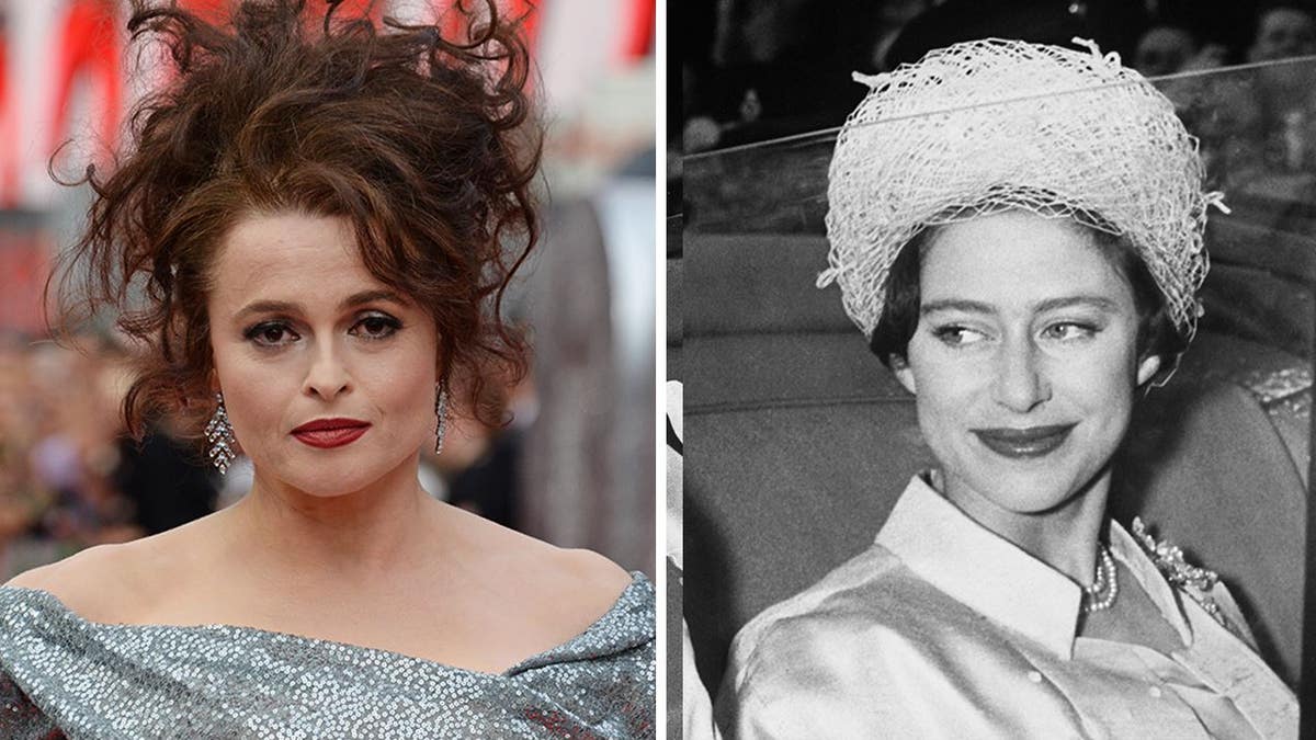 Split of Helena Bonham Carter and Princess Margaret