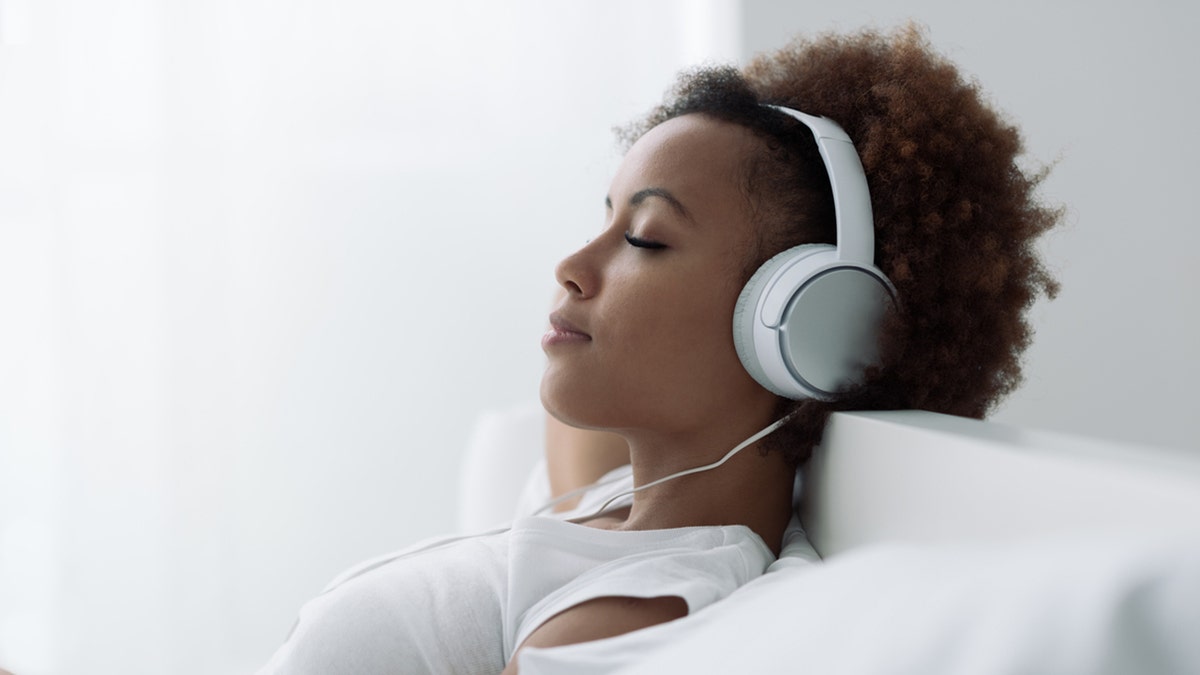 Woman listening to music