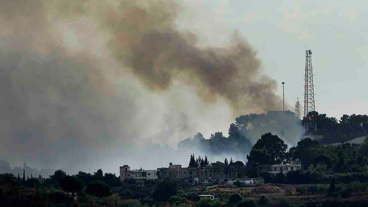 smoke rising from fighting