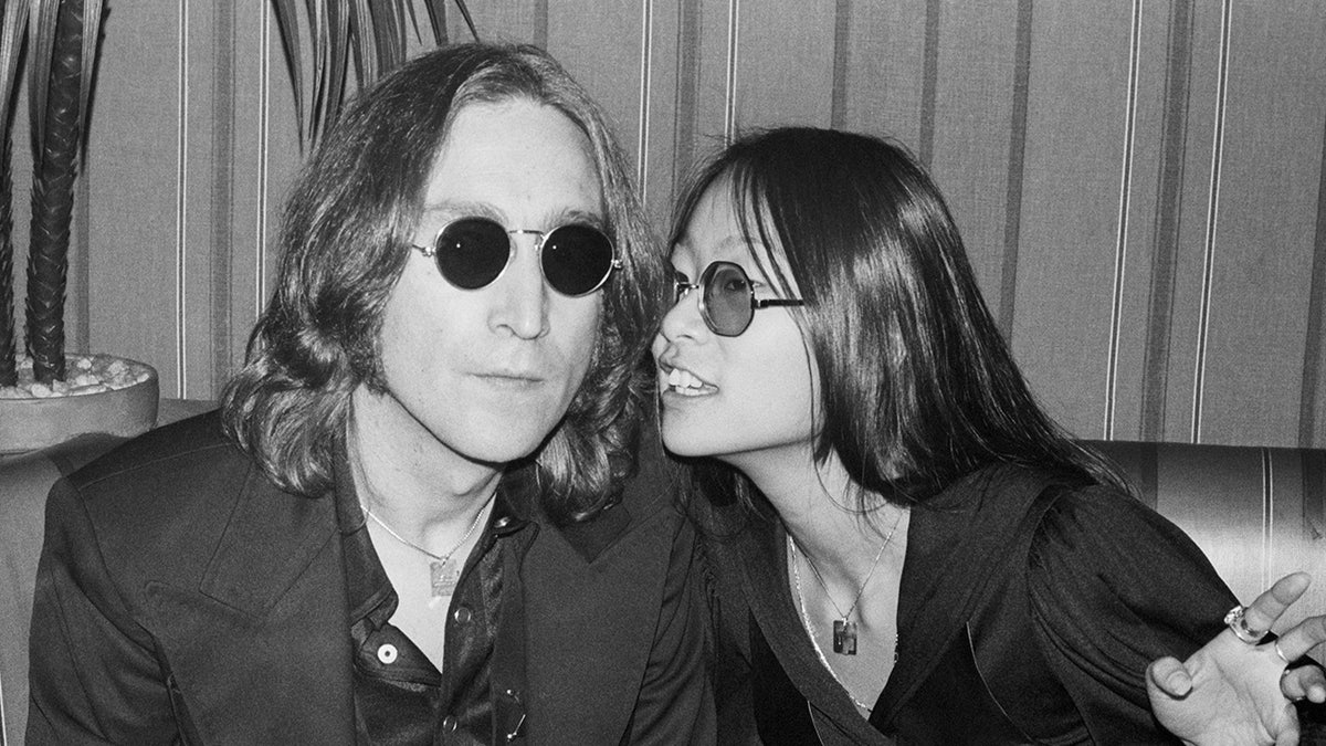 John Lennon with May Pang