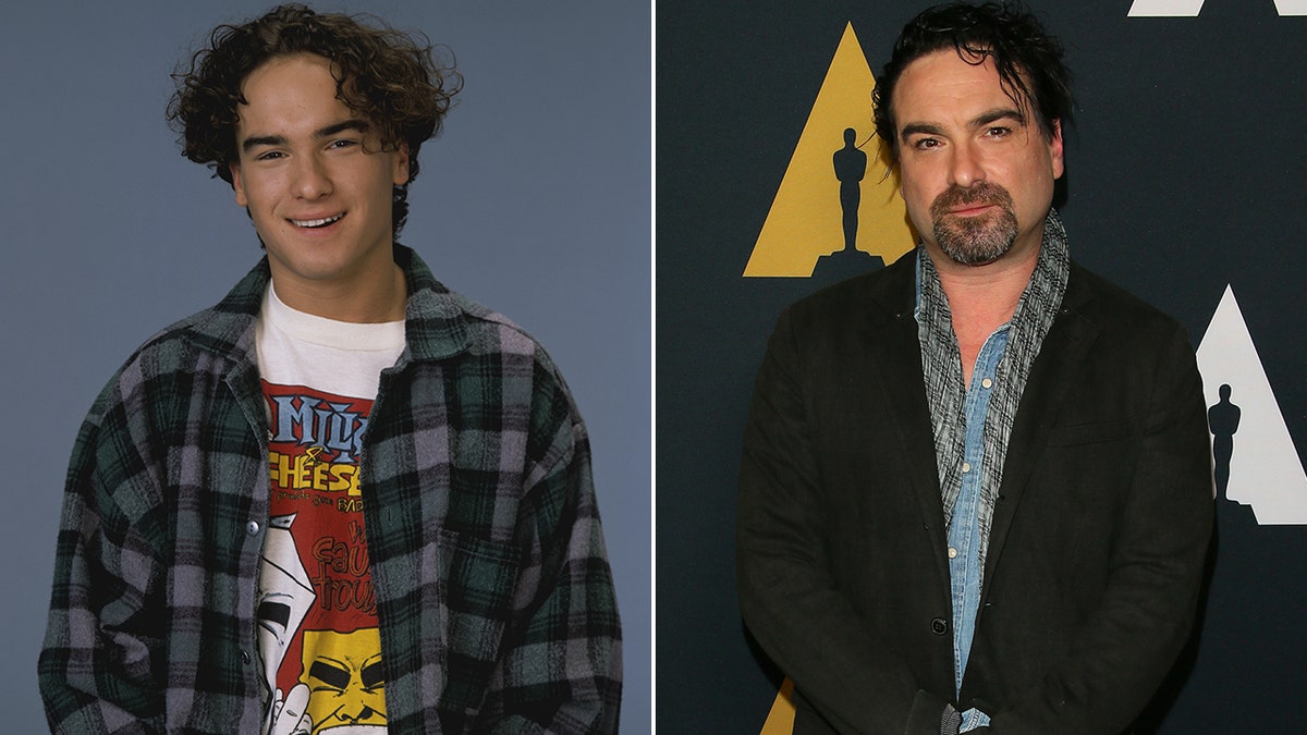 Johnny Galecki then and now split