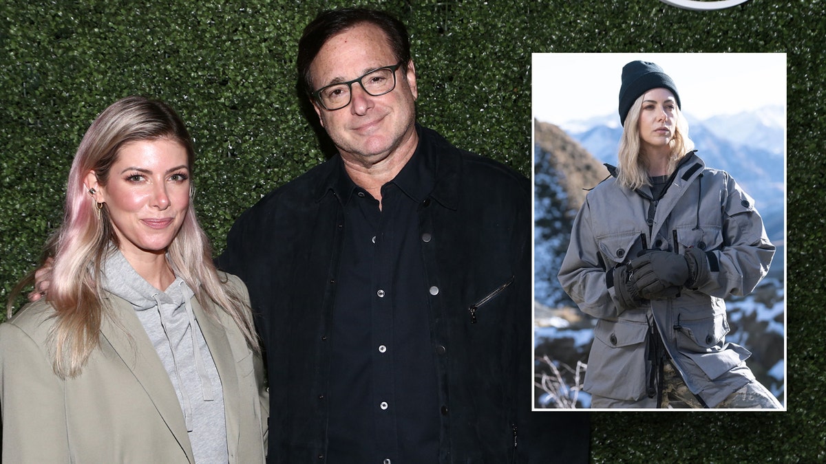 Kelly Rizzo Bob Saget next to solo image of Rizzo on SPECIAL FORCES TV show