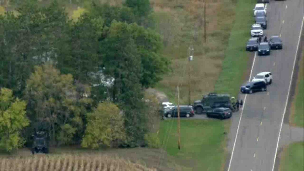 law enforcement converging on rural area