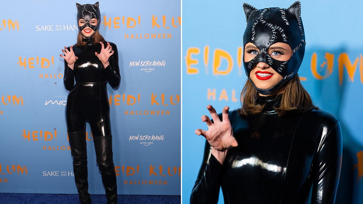 Leni Klum dressed as Catwoman