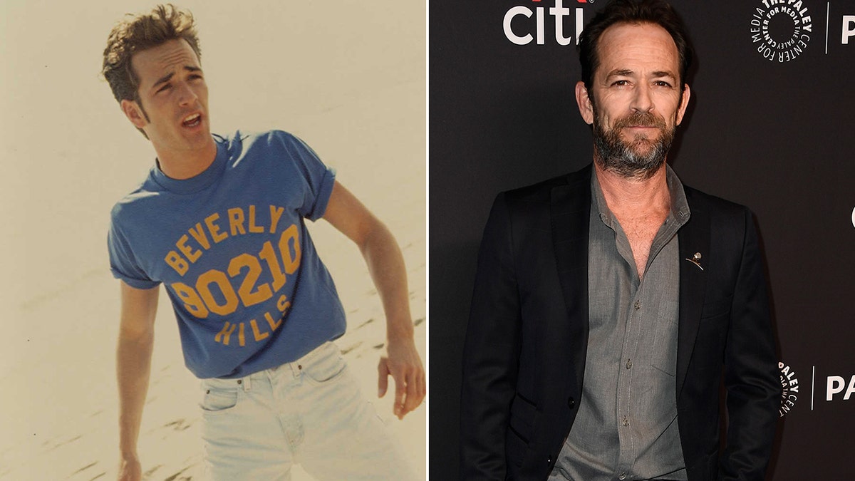 Luke Perry then and now split