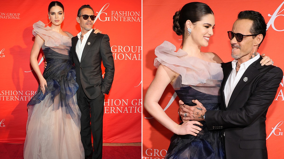 Marc Anthony e Nadia Ferreira al Gala FDI