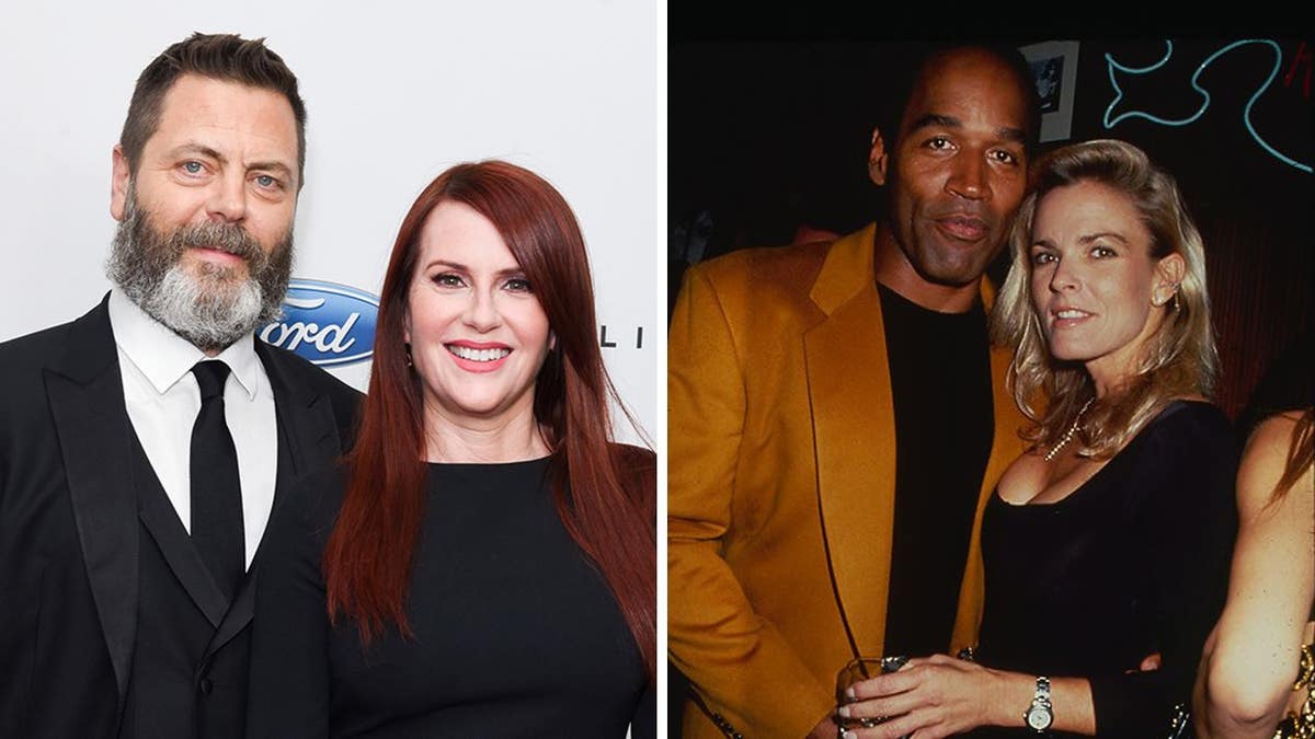 Split of Megan Mullally with Nick Offerman and Nicole Brown with O.J. Simpson