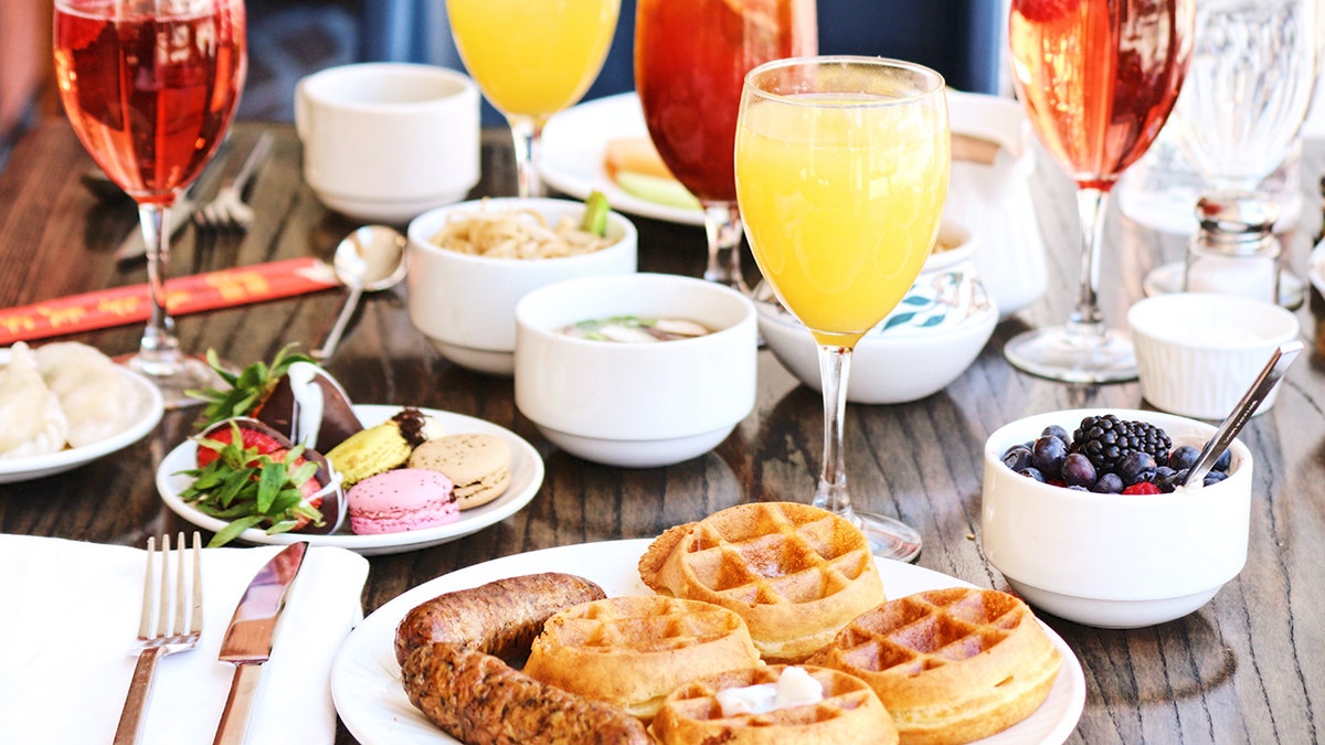 mimosa served at brunch