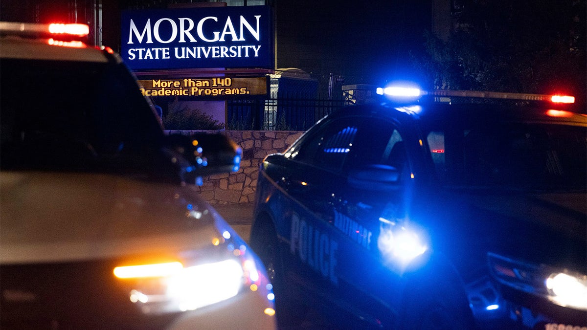 Police block off Morgan State University entrance