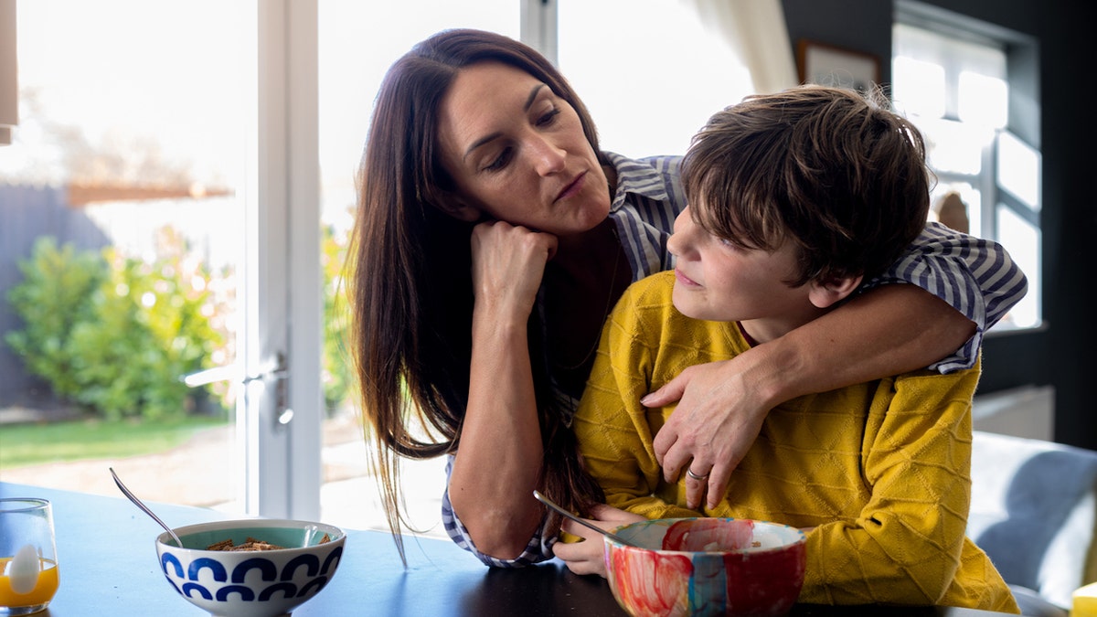 Mother with son