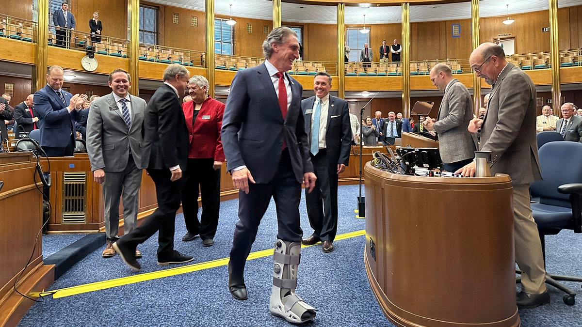 Doug Burgum en el Capitolio de ND