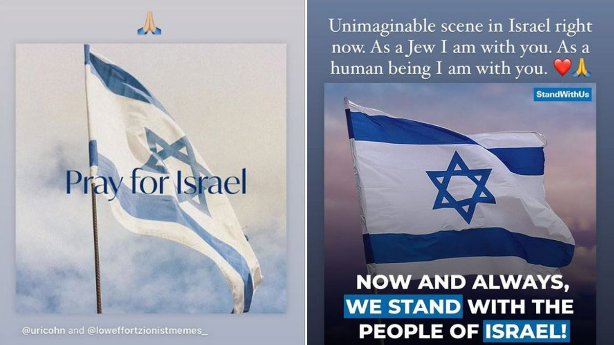 Nina Dobrev and Max Greenfield post on social media in support of Israel amid Hamas war