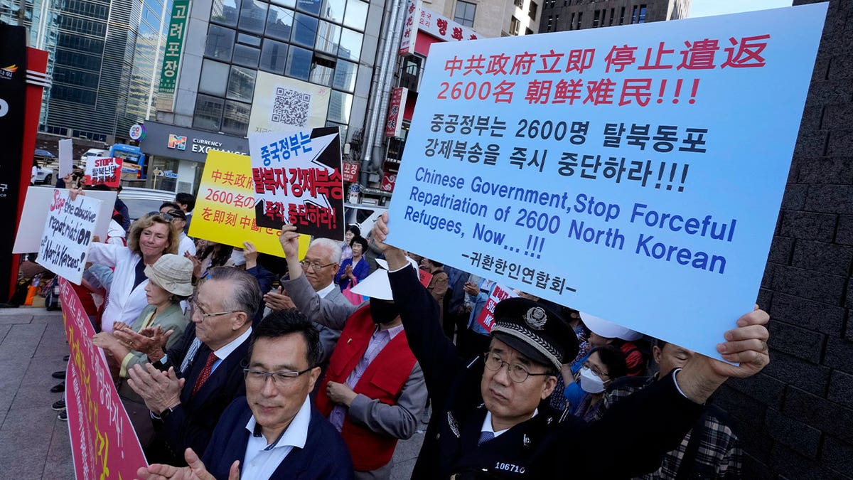manifestação na Coreia do Sul