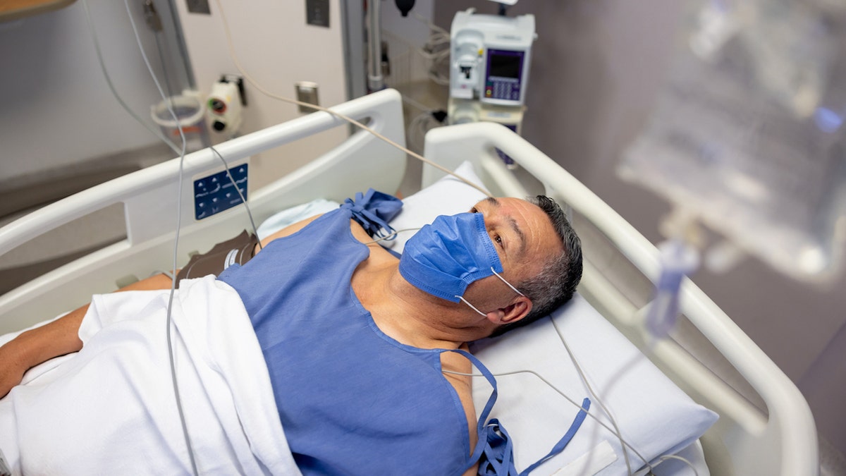 Older man in hospital