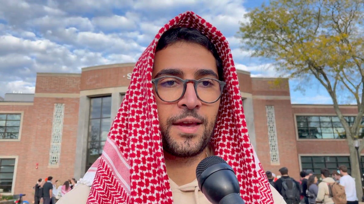 Pro-Palestinian college student