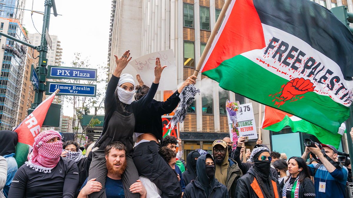 Manifestação pró-Palestina em Nova York