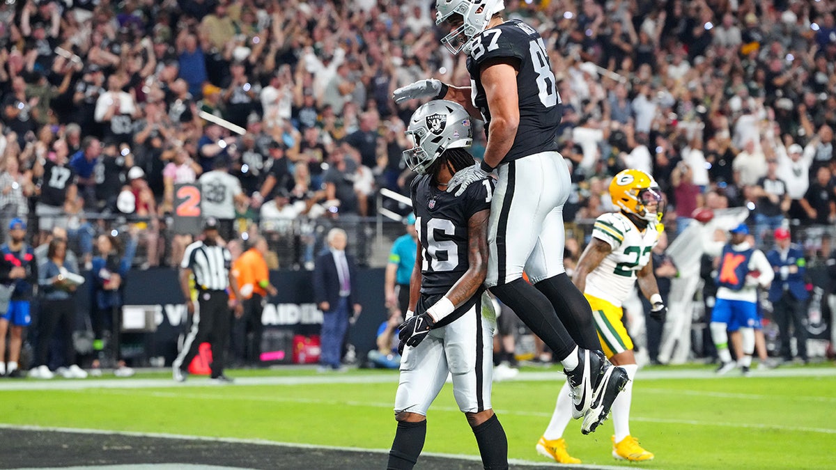 Jakobi Meyers after touchdown