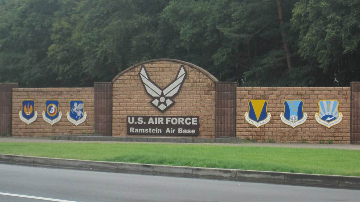 Ramstein Air Base gate sign