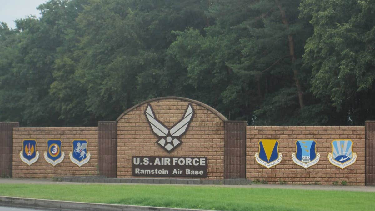 Ramstein Air Base gate sign