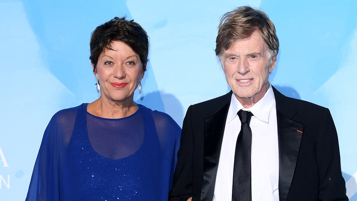 Robert Redford wears black suit and tie with wife Sibylle Szaggar at event in Monaco