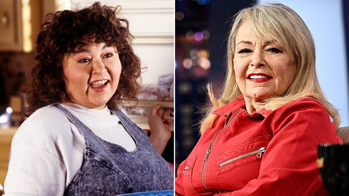 Roseanne Barr then and now split