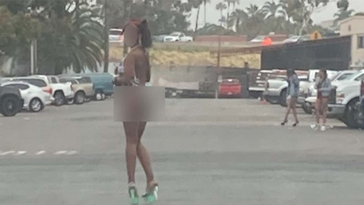 San Diego woman in skimpy outfit