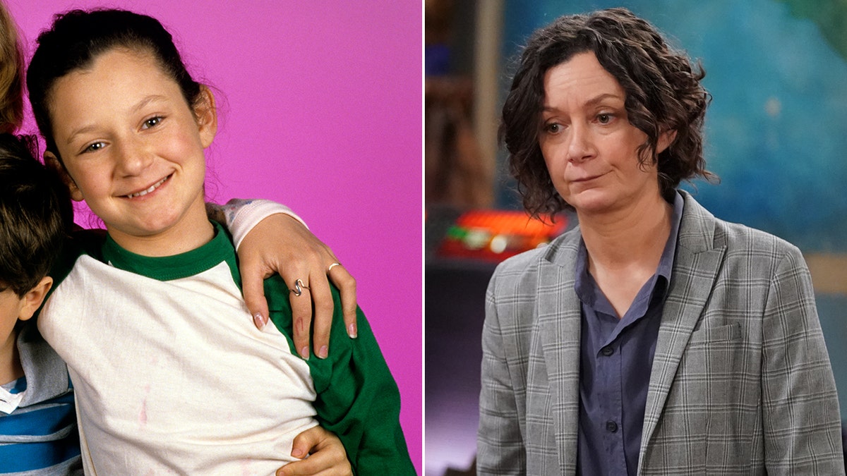 Sara Gilbert then and now split