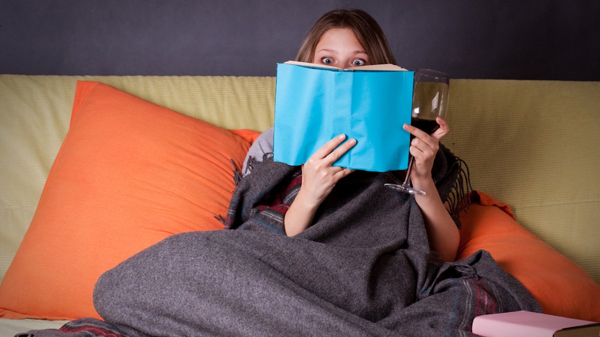 Woman reading book