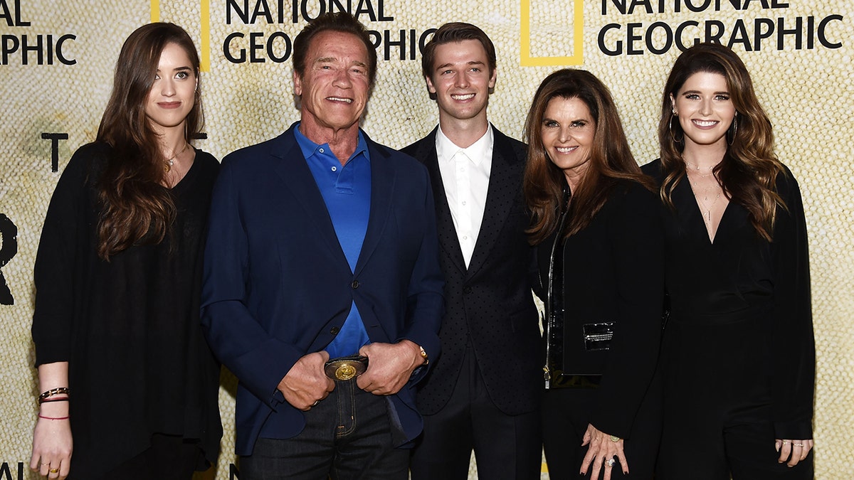 Arnold Schwarzenegger and his family