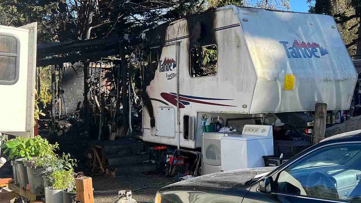 burned trailer