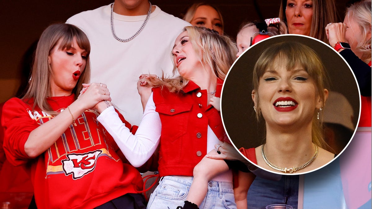 Taylor Swift makes secret handshake with Brittany Mahomes in Kansas City