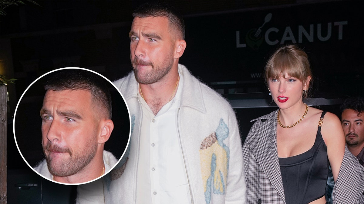 Travis Kelce and Taylor Swift walked hand in hand into the "SNL" after party.