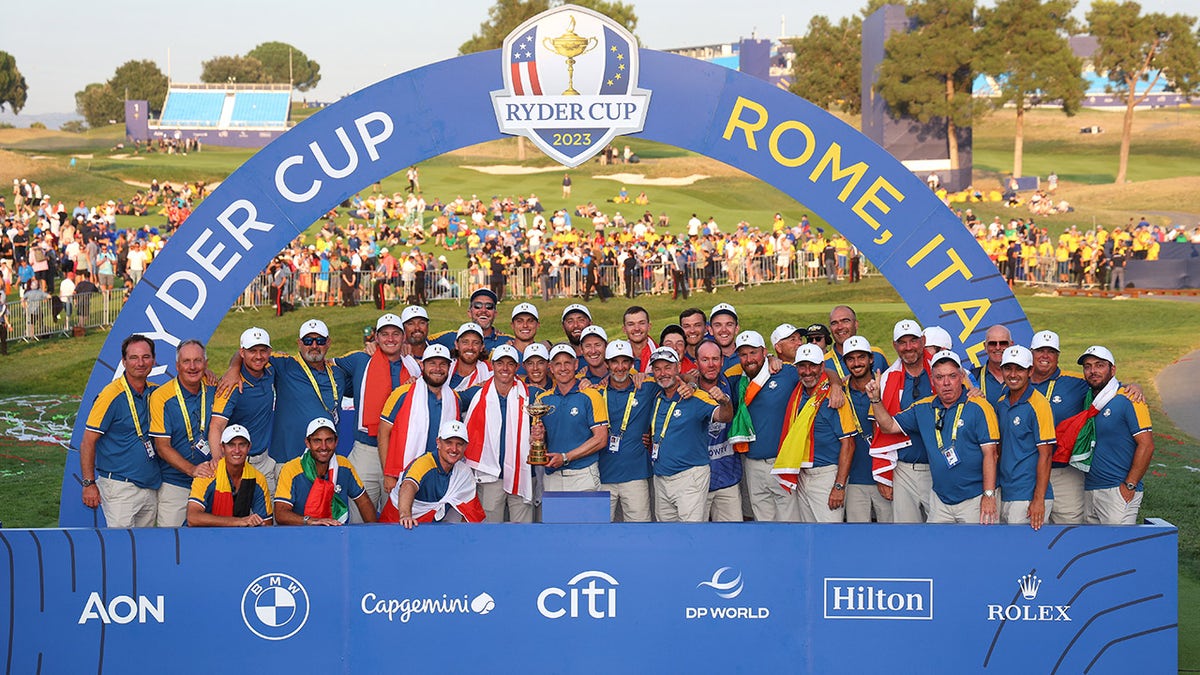 Team Europe after winning Ryder Cup