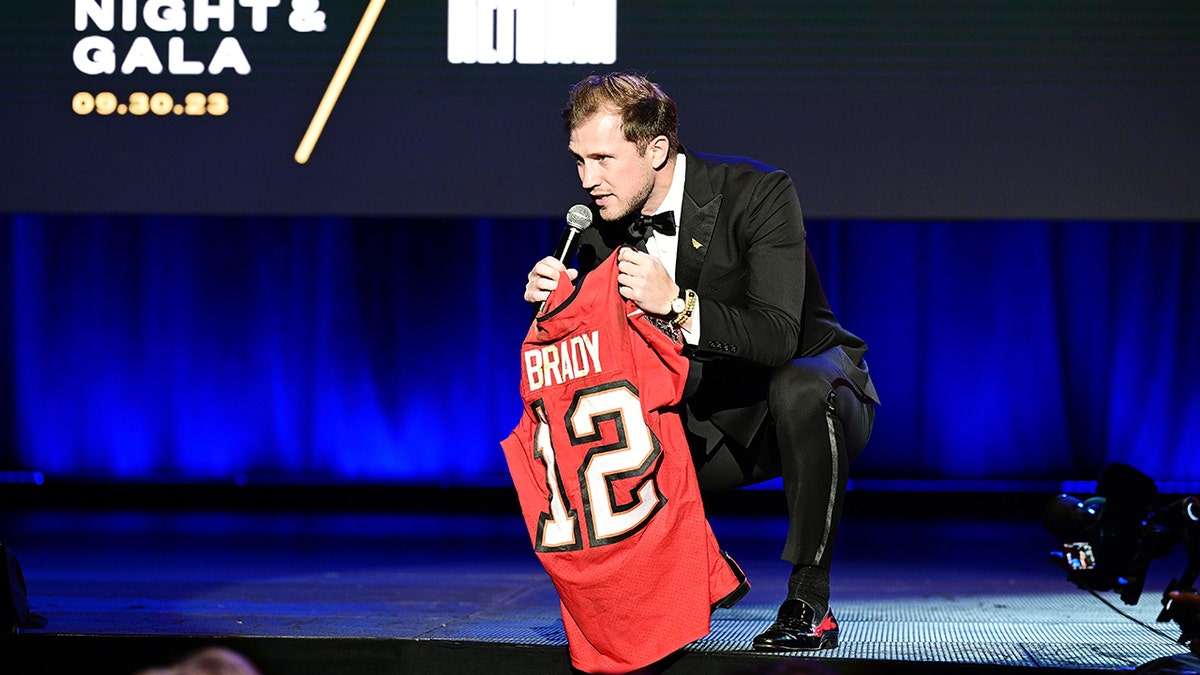 Tom Brady Tampa Bay jersey on auction at celebrity charity event