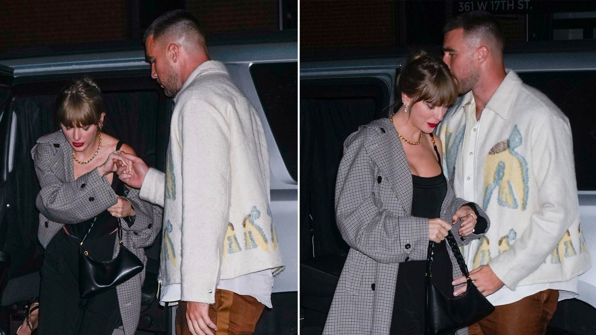 Taylor Swift leans on Travis Kelce on date in New York