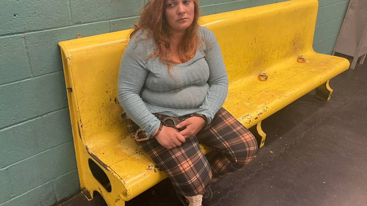 Trista Fullerton in Anderson police headquarters