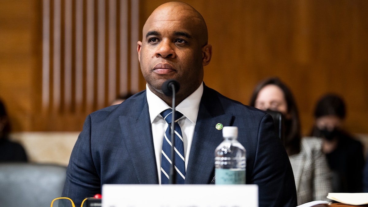 Federal Energy Regulatory Commission commissioner Willie Phillips waits to testify during the Senate Energy and Natural Resources Committee hearing on Thursday, March 3, 2022, to review FERC's recent guidance on natural gas pipelines." (Bill Clark/CQ-Roll Call, Inc via Getty Images)