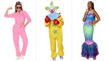Left: Barbie Pink Power Jumpsuit, Middle: Jumbo Killer Klowns from Outer Space, Right: Adult Ariel The Little Mermaid 2023