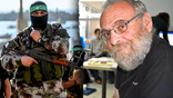 Alex Dancyg with Hamas terrorist illustration