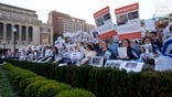 Pro-Israeli demonstrators attend a counter-protest at Columbia University
