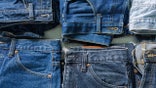 folded jeans