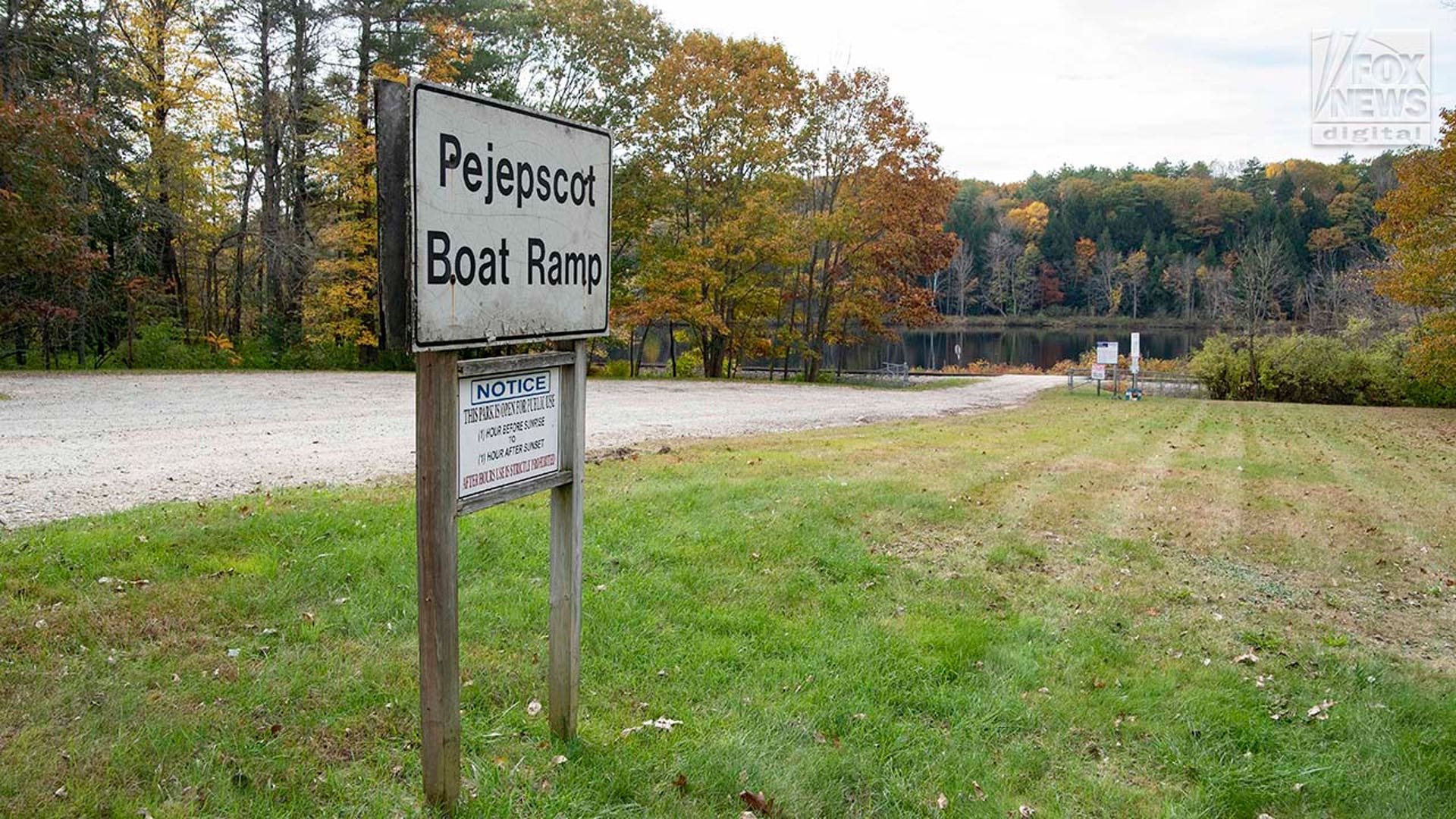 The Pejepscot Boat Ramp where Robert Card's vehicle was found in Lewiston