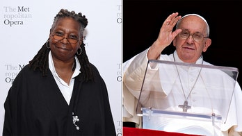 Whoopi Goldberg gives Pope Francis 'Sister Act' paraphernalia in Vatican meeting