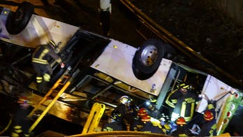 Firefighters in Venice work until dawn clearing wreckage of bus crash that caused 21 deaths