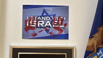 GOP lawmaker says pro-Israel sign at DC office defaced with bloody handprints